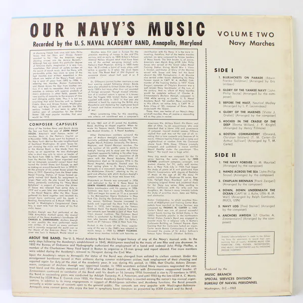  Our Navy's Music Volume II 12" Vinyl Record