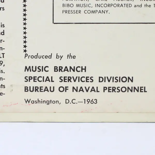  Our Navy's Music Volume II 12" Vinyl Record