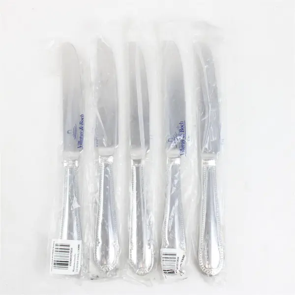 5 Villeroy & Boch Mademoiselle Pattern 18/10 SS Solid Dinner Knives 9.25" New