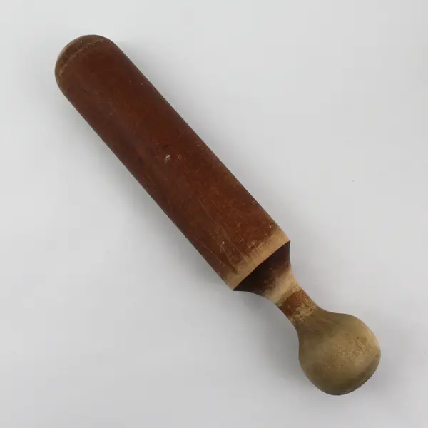 Vintage Cone Shaped Aluminum Colander Sieve With Stand Wood Pestle