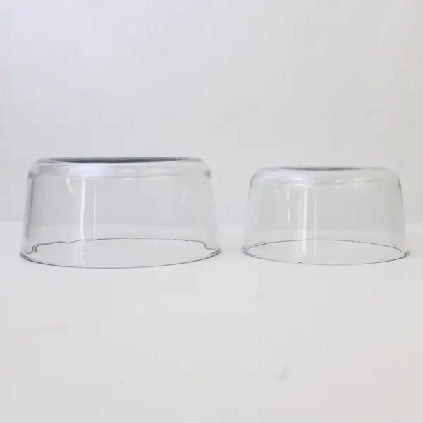 Lot of 2 Anchor Hocking Glass Food Storage Bowls 4 Cup Red & 7 Cup Blue