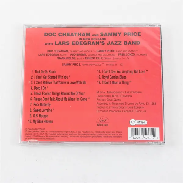 CD Compact Disc Doc Cheatham and Sammy Price in New Orleans Lars Edegran's Jazz