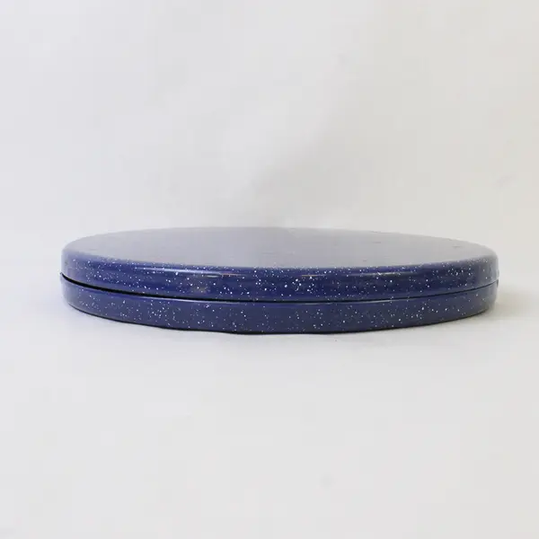 Lot of 2 Large Blue Speckled Enamel Stove Burner Covers