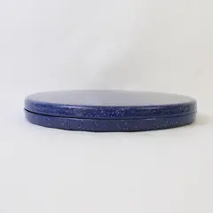 Lot of 2 Large Blue Speckled Enamel Stove Burner Covers