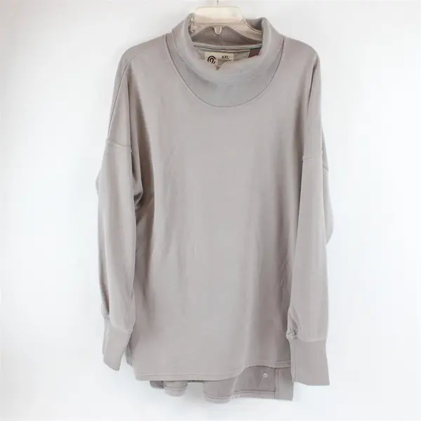 Champion Solid Mauve Gray Color Long Sleeve Mock Neck Sweater Women's Size XXL