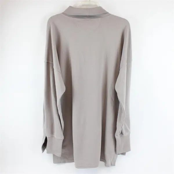 Champion Solid Mauve Gray Color Long Sleeve Mock Neck Sweater Women's Size XXL