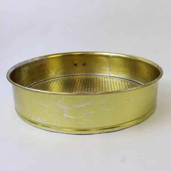 Vintage Gold-Tone Metal Springform Cake Pan 11in | Used Collectible