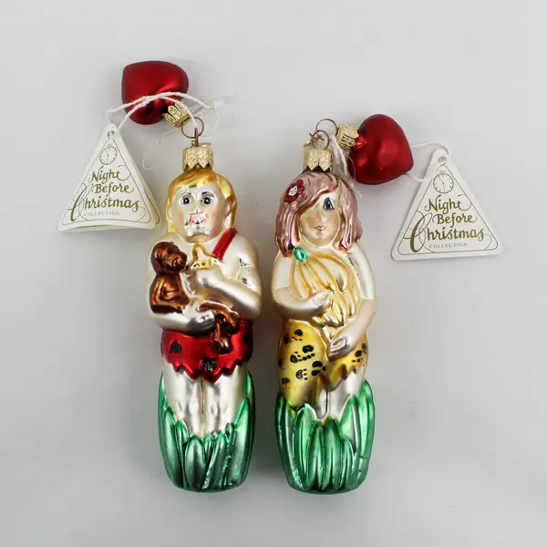  Dept 56 The Night Before Christmas Great Lovers Tarzan And Jane Glass Ornaments