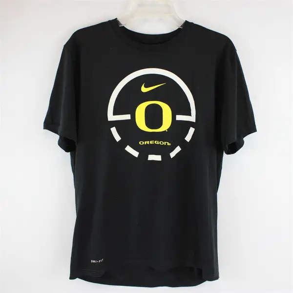 The Nike Tee Black Oregon Ducks OU Short Sleeve Activewear Top Men's Size L