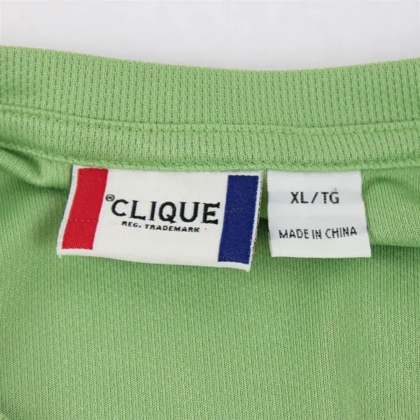 Clique Solid Green Color Short Sleeve Activewear Top T-Shirt Men's Size XL