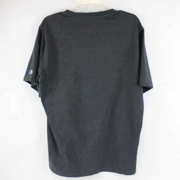 Champion Solid Gray Color Short Sleeve T-Shirt Cotton/Polyester Men's Size XL