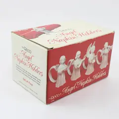 Set of 4 The Reco Angel White Ceramic Napkin Holders