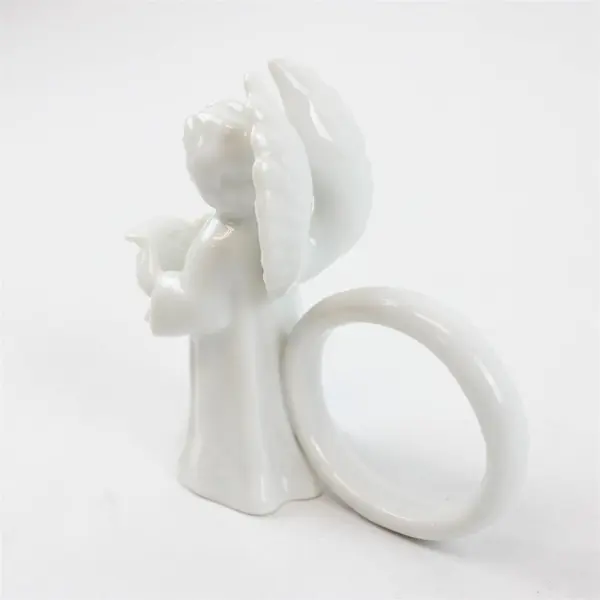 Set of 4 The Reco Angel White Ceramic Napkin Holders
