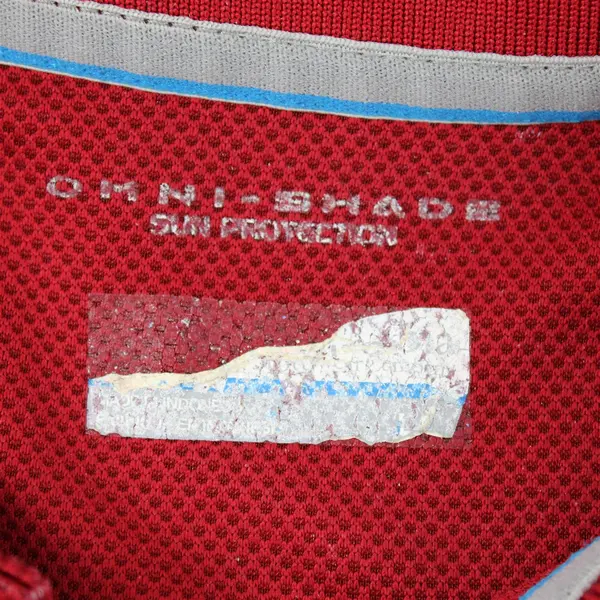 Columbia Omni Shade Solid Red Color Short Sleeve Polo Top Men's Size L