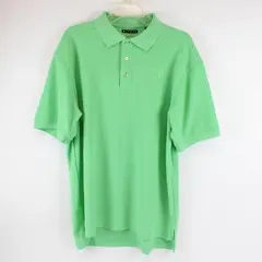 DriWay Divots Solid Pastel Green Color Short Sleeve Polo Top Men's Size L