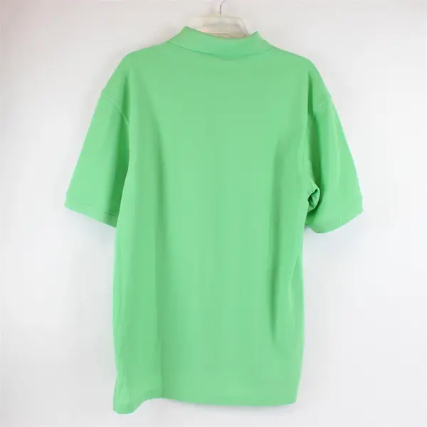 DriWay Divots Solid Pastel Green Color Short Sleeve Polo Top Men's Size L