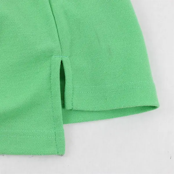 DriWay Divots Solid Pastel Green Color Short Sleeve Polo Top Men's Size L