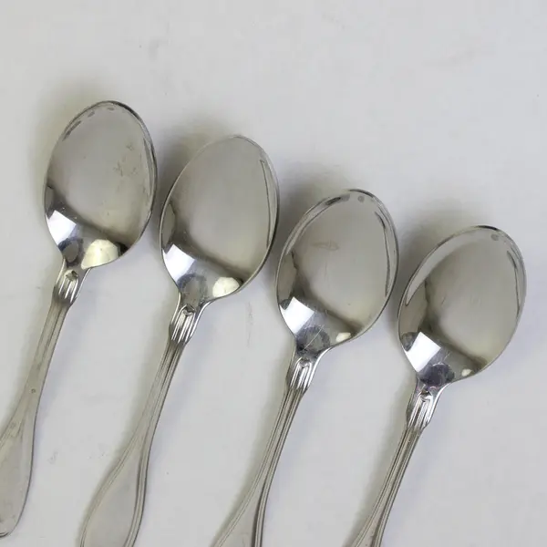 Lot of 4 J A Henckels (Zwilling) Banquet Pattern 18/10 SS Soup Spoons 7.25" Good
