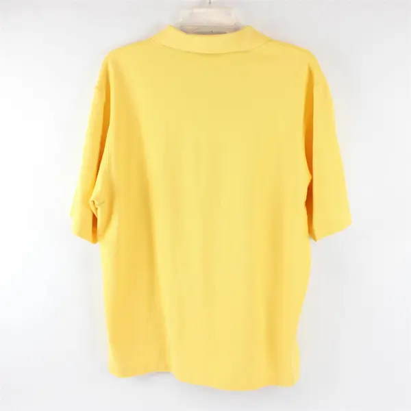 Land's End Solid Butter Yellow Color Short Sleeve Polo Top Men's Size L (42-44)