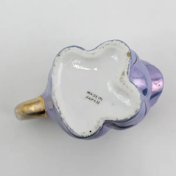 Vintage Blue Lustreware Foo Dog Creamer Japan