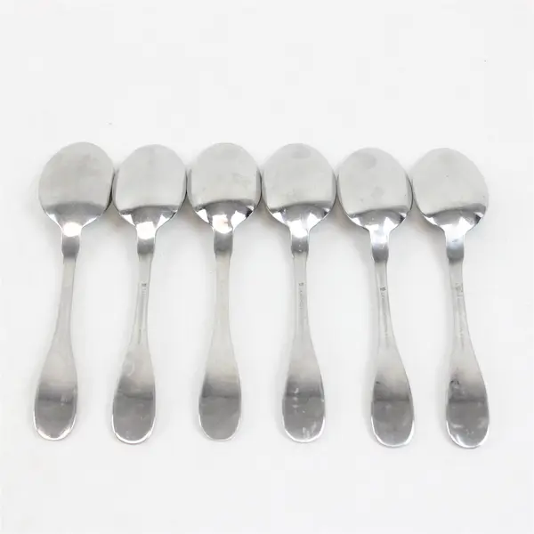 Lot of 6 J A Henckels (Zwilling) Banquet Pattern 18/10 SS Soup Spoons 7.25" Good