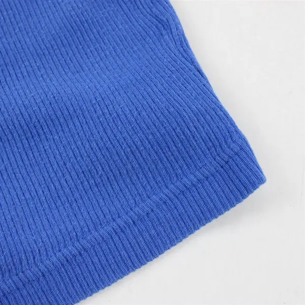 Warner Bros Superman Solid Blue Color Ribbed Tank Top 2000 Men's Size L/XL