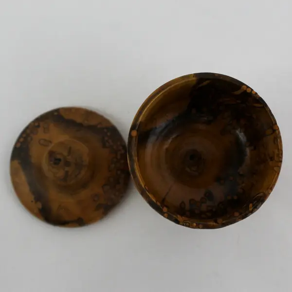 Lathe Turned Wood Trinket Box With Lid 