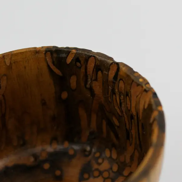 Lathe Turned Wood Trinket Box With Lid 