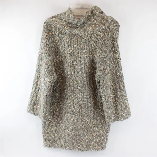 Marisa Christina Gray Speckled Brown Long Sleeve Woven Cardigan Women's Size 1X