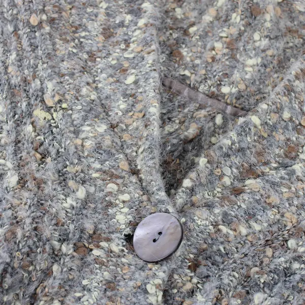 Marisa Christina Gray Speckled Brown Long Sleeve Woven Cardigan Women's Size 1X