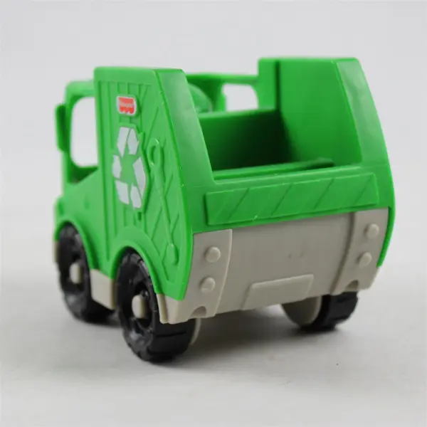 Fisher-Price Little People Recycle Truck Green Garbage Truck w/ Driver Figure