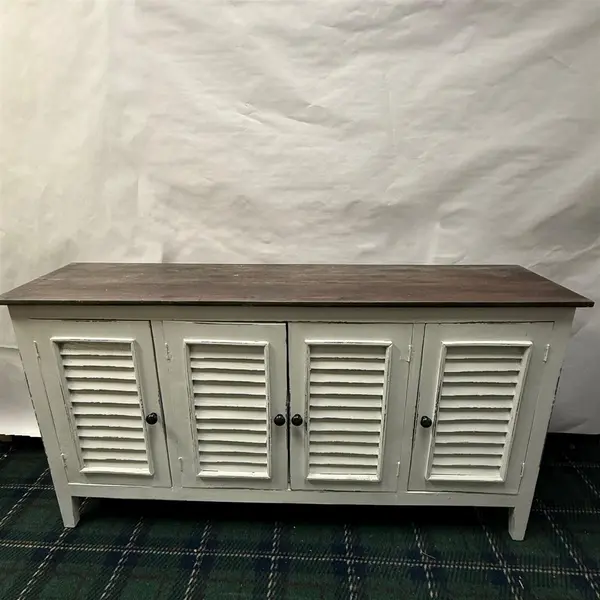 Jago Furniture White Painted Rustic Style Sideboard- Freight / Local Pickup