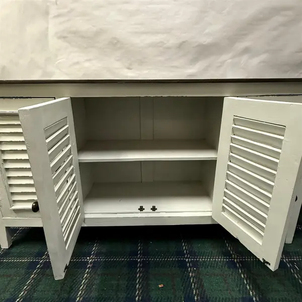 Jago Furniture White Painted Rustic Style Sideboard- Freight / Local Pickup