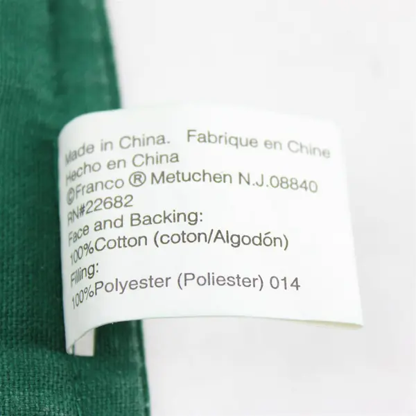 Set of 4 Franco Santa Placemats Green Christmas Holiday 13x9 Pre-Owned