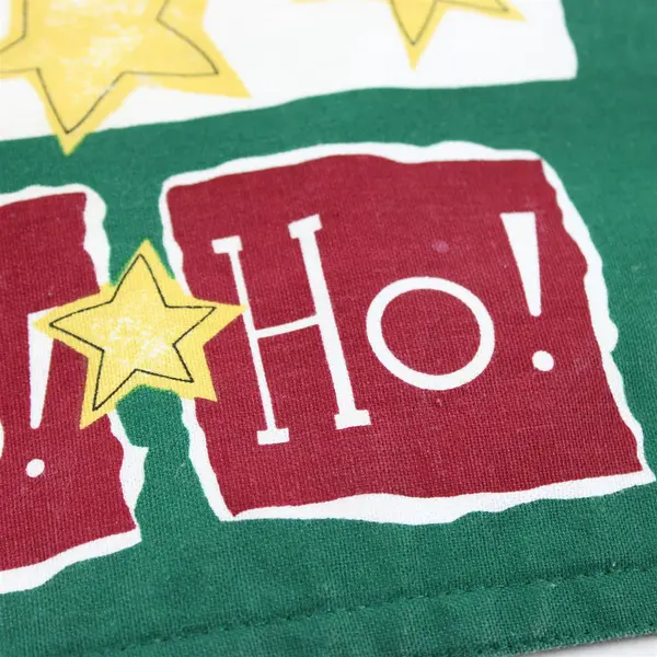 Set of 4 Franco Santa Placemats Green Christmas Holiday 13x9 Pre-Owned