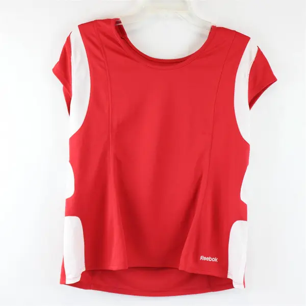 Reebok RDK Play Dry Red/White Sleeveless Activewear Top Men's Size XL