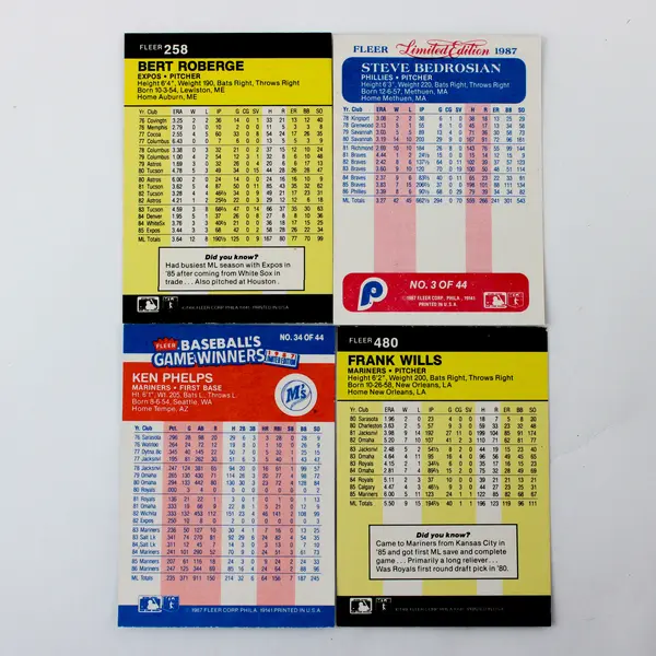 1990's Fleer Baseball 250+ Card Lot