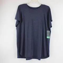 Tek Gear Workout Gear Solid Blue Color Short Sleeve Activewear Top Mens Size XXL