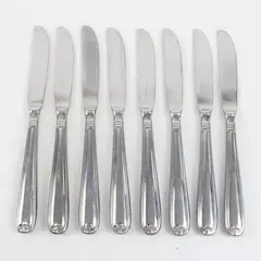 Lot of 8 J A Henckels (Zwilling) Banquet Pattern 18/10 SS Dinner Knives 9"