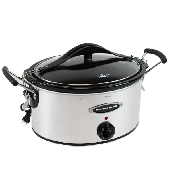 Hamilton Beach Stay or Go Slow Cooker Model 33162RZ w/ Locking Lid
