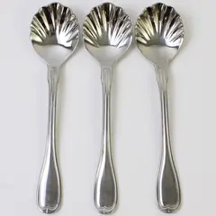 Lot of 3 J A Henckels (Zwilling) Banquet Pattern 18/10 SS Sugar Spoons 6" Rare
