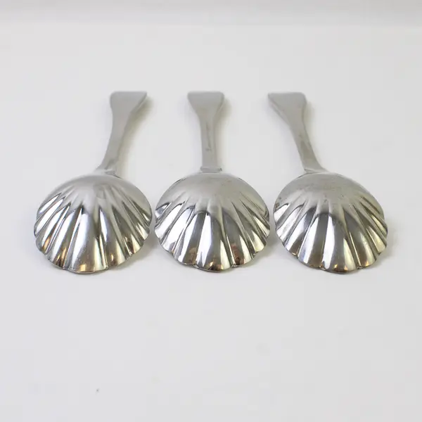Lot of 3 J A Henckels (Zwilling) Banquet Pattern 18/10 SS Sugar Spoons 6" Rare