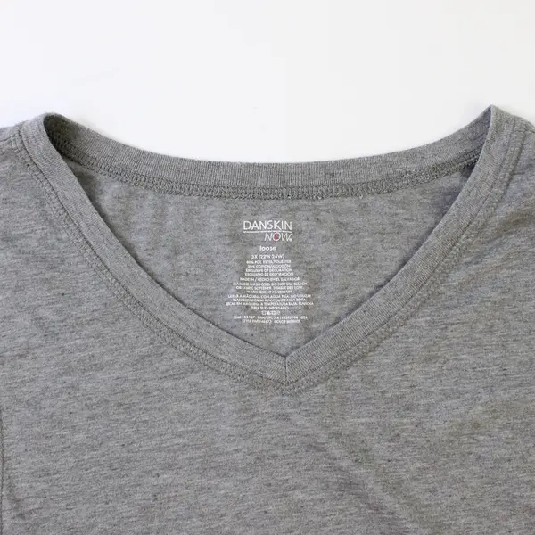 Danskin Now Loose Solid Gray Long Sleeve Activewear Top Women's 3X (22W-24W)