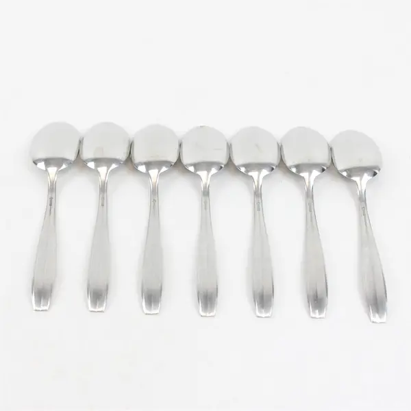 Lot of 7 J A Henckels (Zwilling) HEN3 Pattern SS Oval Soup Spoons 7.75" Rare HTF