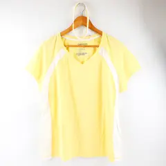 Danskin Now Yellow/White Short Sleeve Activewear Top Women's XXL/2XG W/ Headband