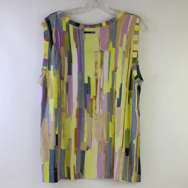 Simply Vera Vera Wang Multicolor Abstract Sleeveless T-Shirt Top Women's Size XL