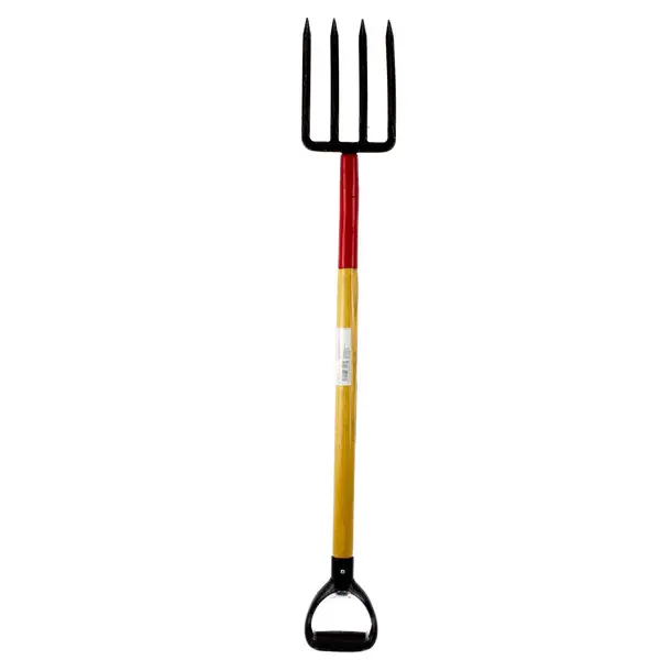 True Temper 4-Tine Spading Fork Model 2663234 45.5in Garden Tool
