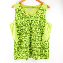 Energy Zone Green Abstract Pattern Sleeveless T-Shirt Top Women's Sz 2X 20W-22W