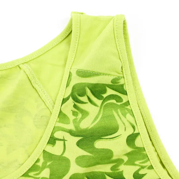 Energy Zone Green Abstract Pattern Sleeveless T-Shirt Top Women's Sz 2X 20W-22W