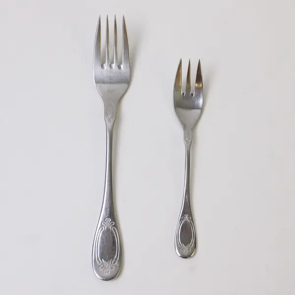 Lot of 2 J A Henckels (Zwilling) HEN66 Pattern SS Small & Salad Forks Rare HTF